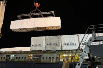 Comienzan las instalaciones para el hotel más austral del mundo Comienzan las instalaciones para el hotel más austral del mundo